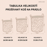 Tabulka velikostí koše na prádlo