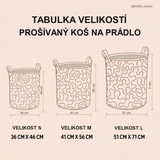 Tabulka velikostí koše na prádlo