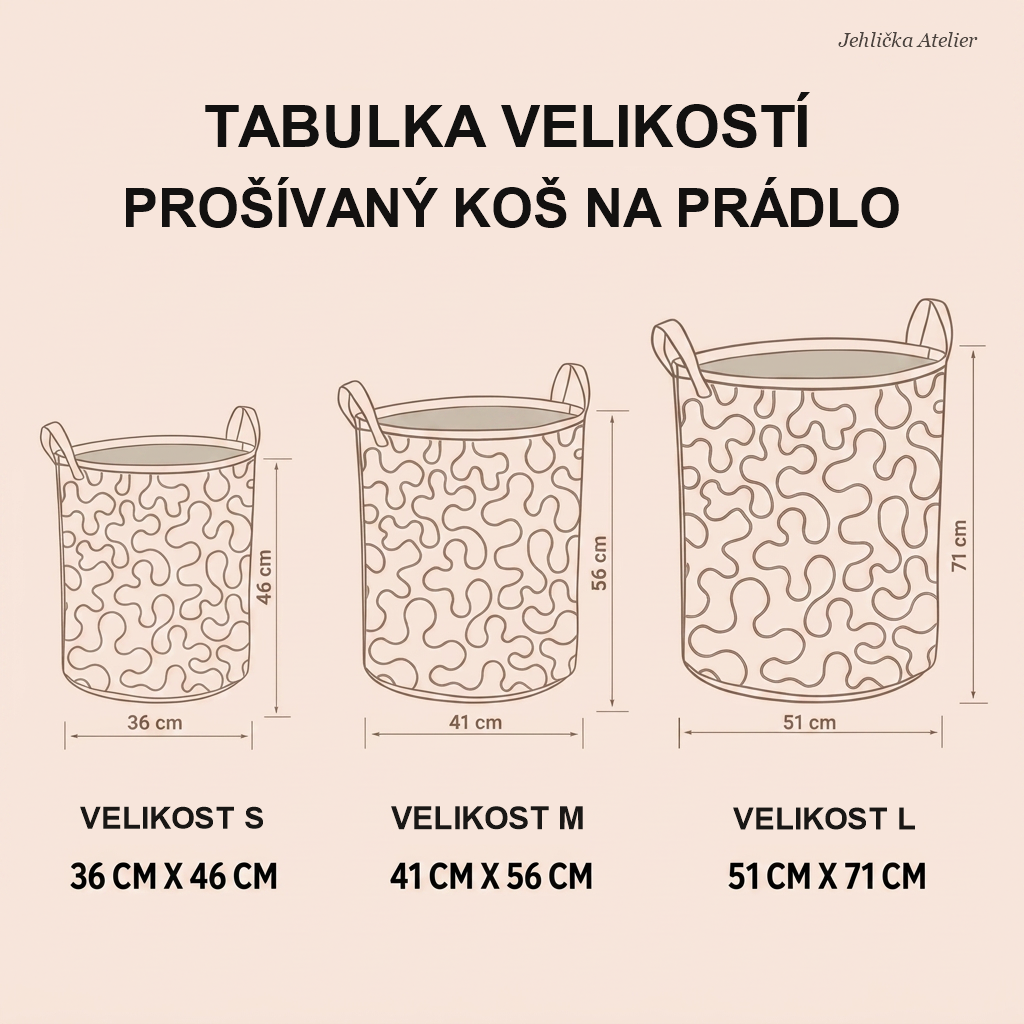 Tabulka velikostí koše na prádlo