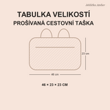Tabulka velikostí cestovní tašky