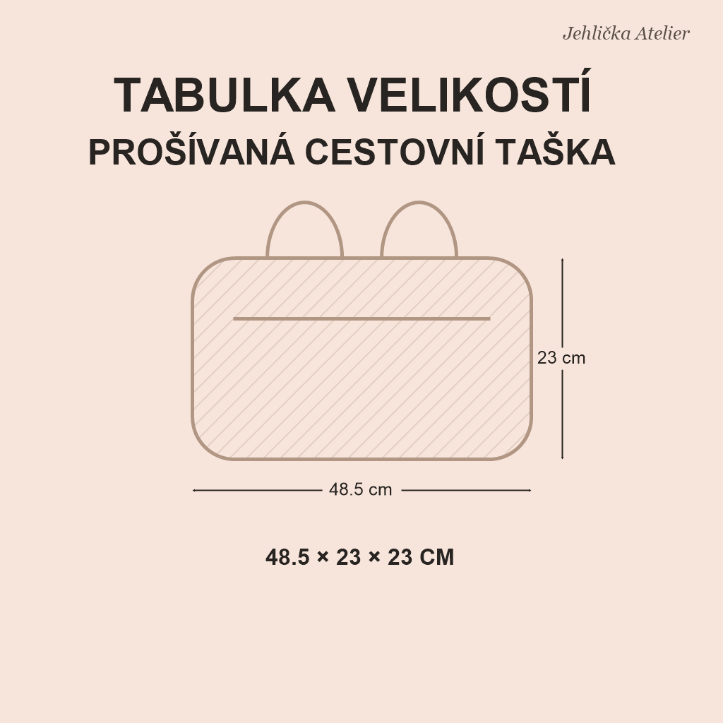 Tabulka velikostí cestovní tašky