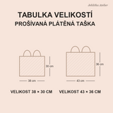 Tabulka velikostí plátěné tašky