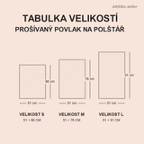 Tabulka velikostí povlaku na polštář